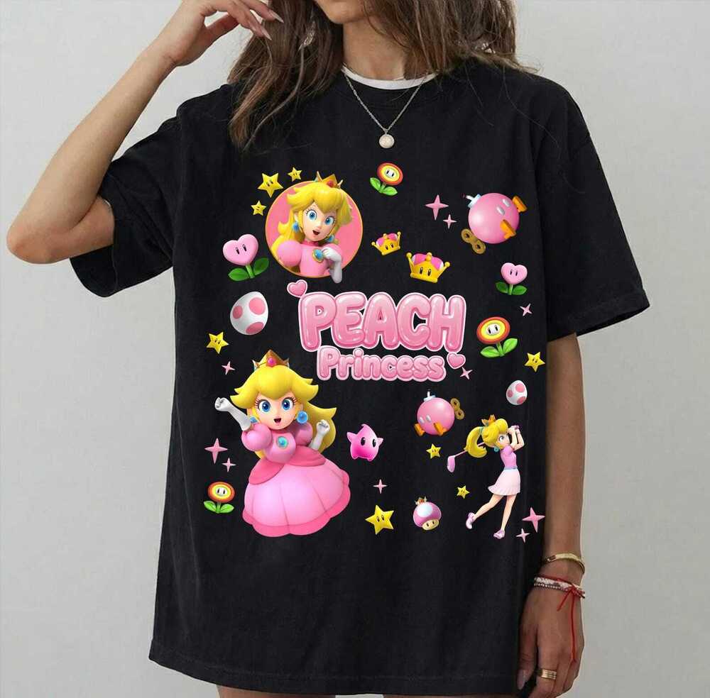 Princess Shirt, Retro Video Game Apparel, Kids Graphic Tee
